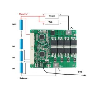 XR 20S 30A LiFePO4 Balanslı BMS