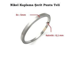 0,10x5mm Nikel Kaplı Punta Teli - 5 metre