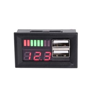 12V Akü Voltmetresi USB Çıkışlı