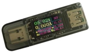 USB 5A Tester Renkli IPS Ekran Pil Kapasite Ölçer