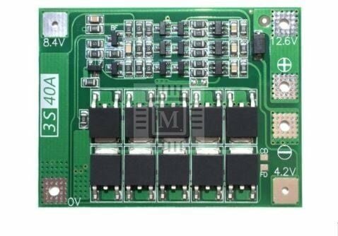 3S 40A 12.6V Lityum Batarya BMS (Balanssız)