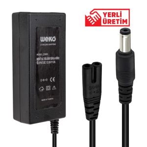 3S 3A 12.6V Lityum İyon 5.5*2.5 Uçlu Masaüstü Şarj Adaptörü