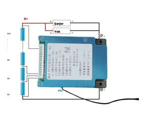 XR 17S 30A 71.4V Balanslı Lityum Batarya BMS