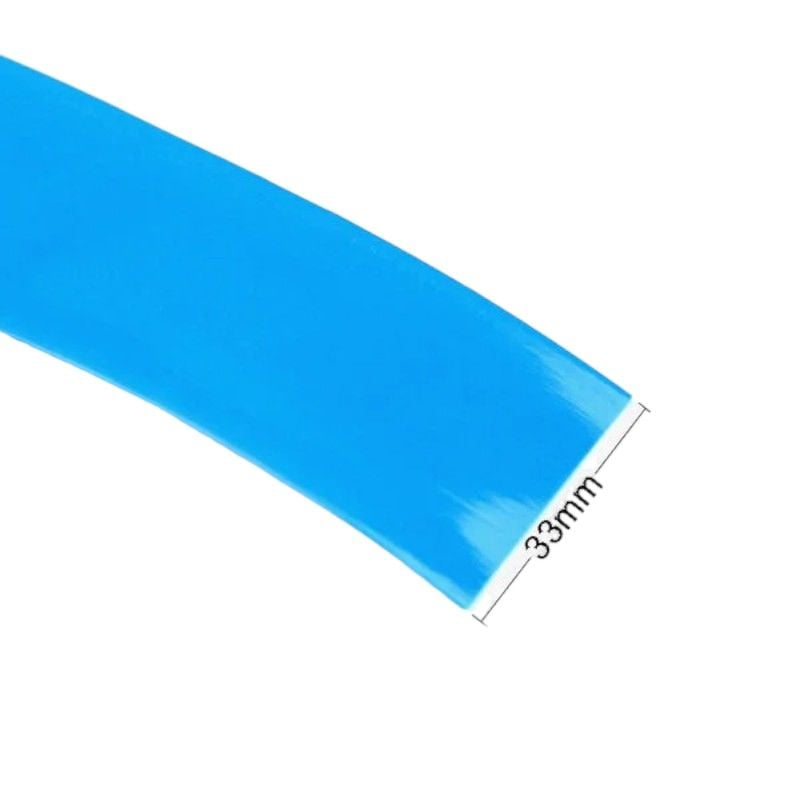 33mm Mavi Batarya Kaplama Shrink - Isıyla Daralan PVC Makaron