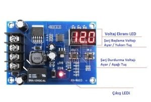 Batarya Akü Şarj Kontrol Devresi 12V 24V