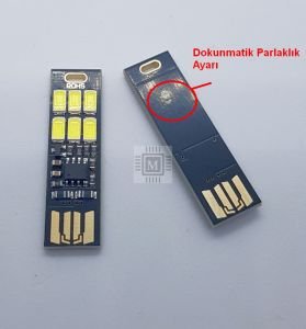 DOKUNMATİK PARLAKLIK AYARLI - BEYAZ USB LED IŞILDAK
