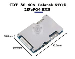 TDT 8S 40A Balanslı LiFePO4 Batarya BMS