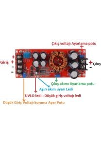 1200W Voltaj Yükseltici DC-DC Boost Modül