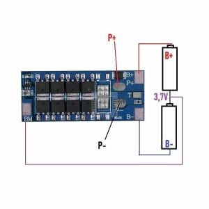 XR 2S 25A (Anlık 90A) LiFePO4 BMS (Balanssız)