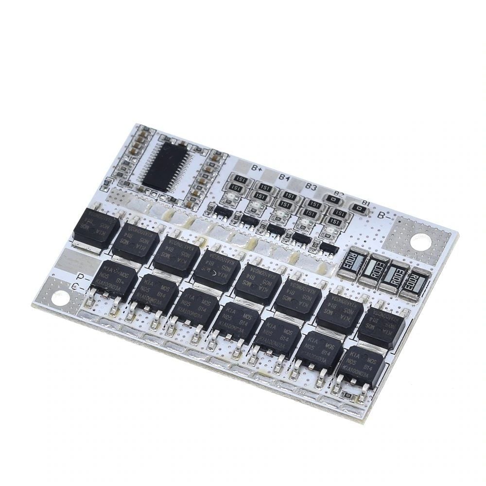 3S 100A  LiFePO4 Balanslı BMS (9,6V - 10,8V) (Beyaz PCB)