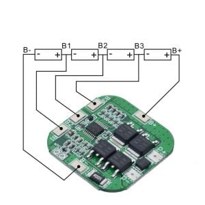 4S 20A (16,8V) Kare Tip Robot Süpürge Lion BMS (HXYP-4S-BM20)