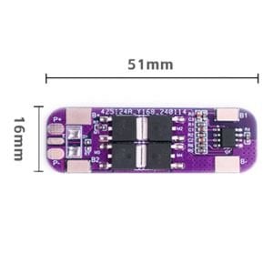 OLT 3S 20A (12.6V) Lityum Batarya BMS (Mor PCB)