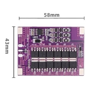 OLT 3S 40A 12.6V Balanslı Lityum Batarya BMS (Mor PCB)
