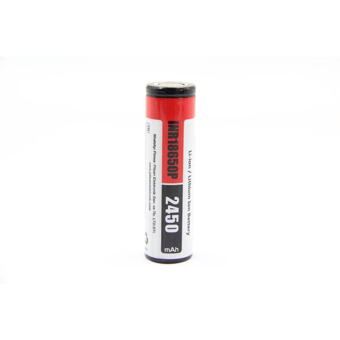 100 Adet Orion 18650P 3.7V 2450 mAh 12C Şarj Edilebilir Li-ion Pil