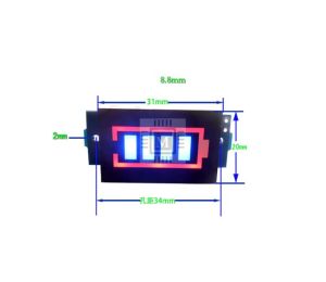 3S (12,6V) Lityum Batarya Seviye Göstergesi Pil Şeklinde (Mavi LED)