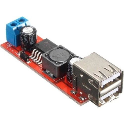 Çift Usb Çıkışlı 9V / 12V / 24V / 36V - 5V Dönüştürücü Dc-Dc 3A Step Down Güç Modülü