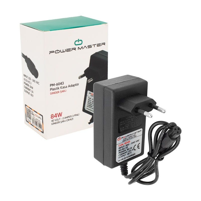 10S 2A 42V 3 PİNLİ PRİZ TİPİ GİNGER LİTYUM ŞARJ ADAPTÖRÜ