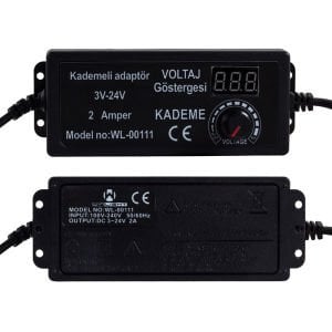 3V-24V 2A KADEMELİ  5.5*2.5mm UÇLU ADAPTÖR