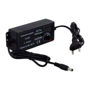 3V-24V 2A KADEMELİ  5.5*2.5mm UÇLU ADAPTÖR