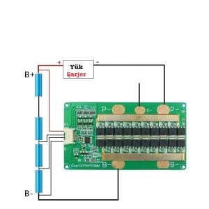 XR 4S 80A (230A pik) LiFePO4 Balanslı BMS