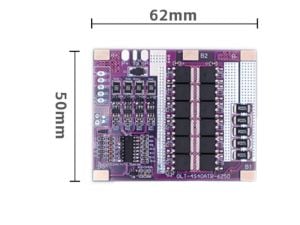 OLT 4S 40A 16.8V Balanslı Lityum Batarya BMS (Mor PCB)