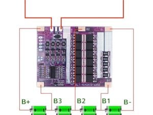 OLT 4S 40A 16.8V Balanslı Lityum Batarya BMS (Mor PCB)