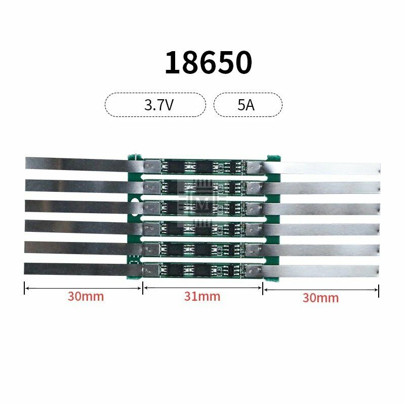 XR 1S 5A Nikelli 18650 Lityum İyon Pil (3,7V) Koruma Kartı