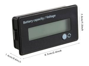 LCD Batarya Kapasite / Voltaj Göstergesi 12-84V Lion / LiFePO4 / Akü için Beyaz Led - Tek Butonlu