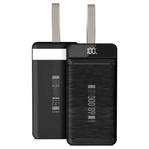 POWERWAY QC60 22.5W KABLOLU 3.0 60000 MAH SİYAH POWERBANK