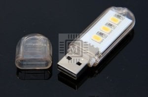 MELTİS 3 LEDLİ USB STICK AYDINLATMA - Mavi