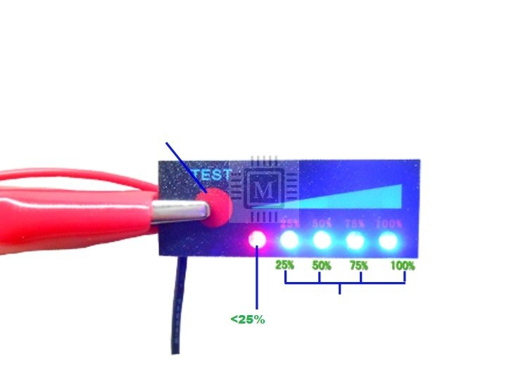 48V Akü ve 16S LiFePO4 LED Seviye Göstergesi