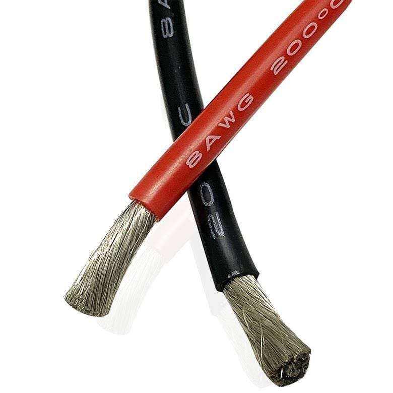 8 AWG Silikon Kablo (Kırmızı + Siyah)