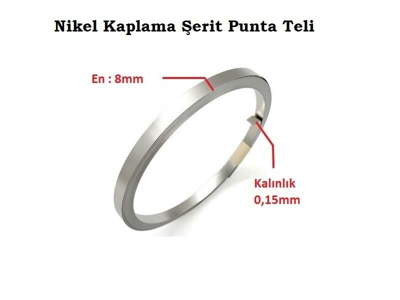 0,15x8mm Nikel Kaplı Punta Teli - 10 metre