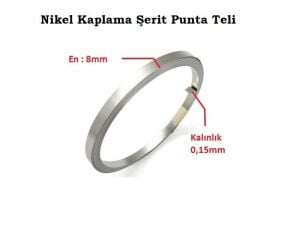 0,15x8mm Nikel Kaplı Punta Teli - 10 metre